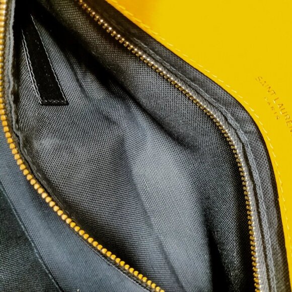 Saint Laurent Shoulder Bag Yellow Straw 995-070325 - Picture 8 of 13